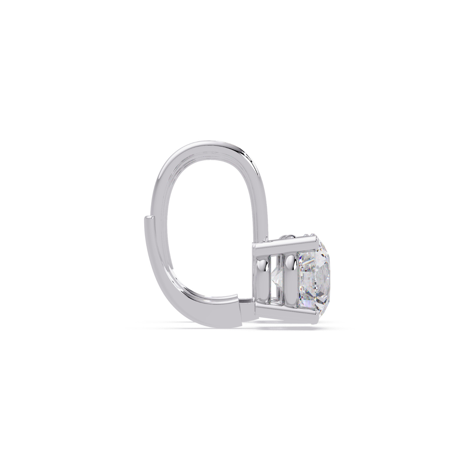 1.00 CTW Round Lab Grown Diamond Lever Back Earrings VVS2 925 Sterling Silver