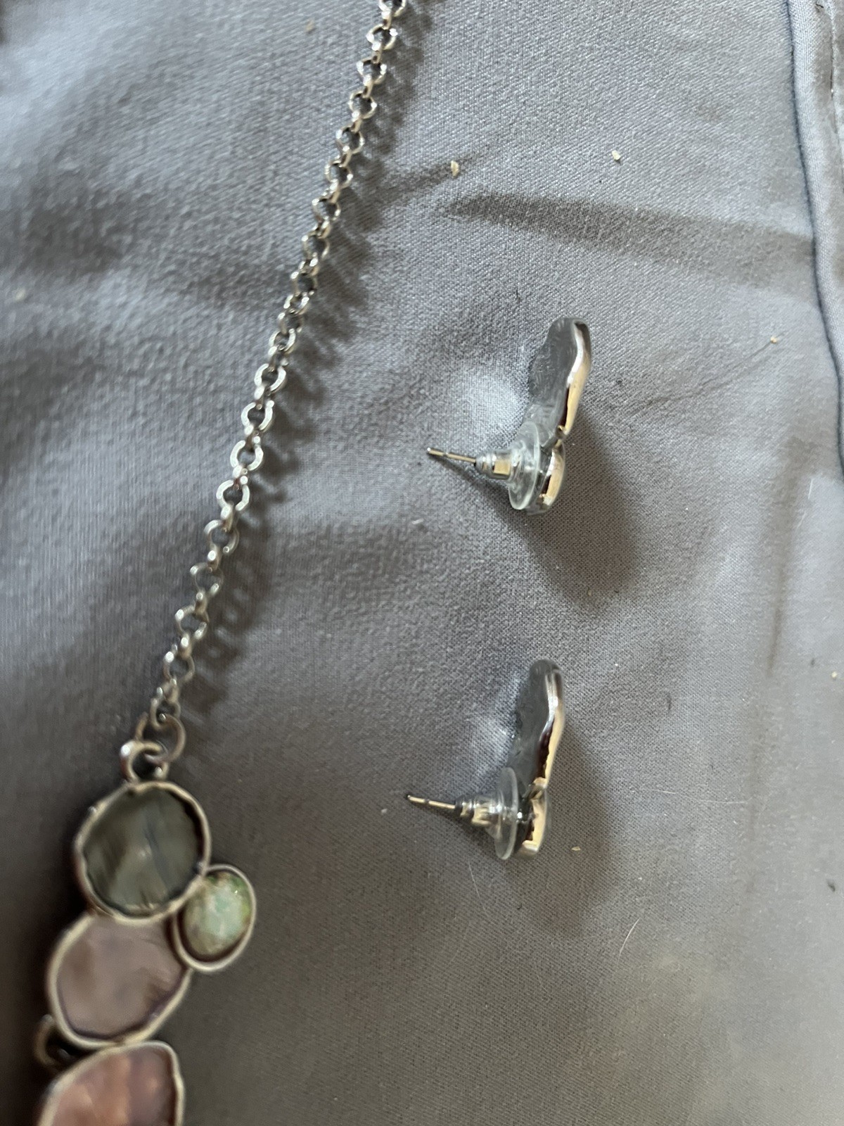 Jewelry – Necklace, earrings, hummingbird pin
