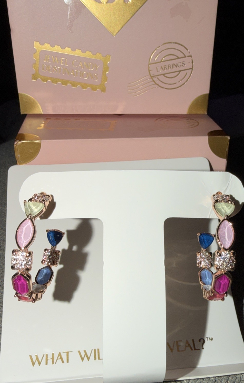 Jewel Candy Earrings ER38632 “Her World Tour” Color: Tokyo Pop on Rose Good