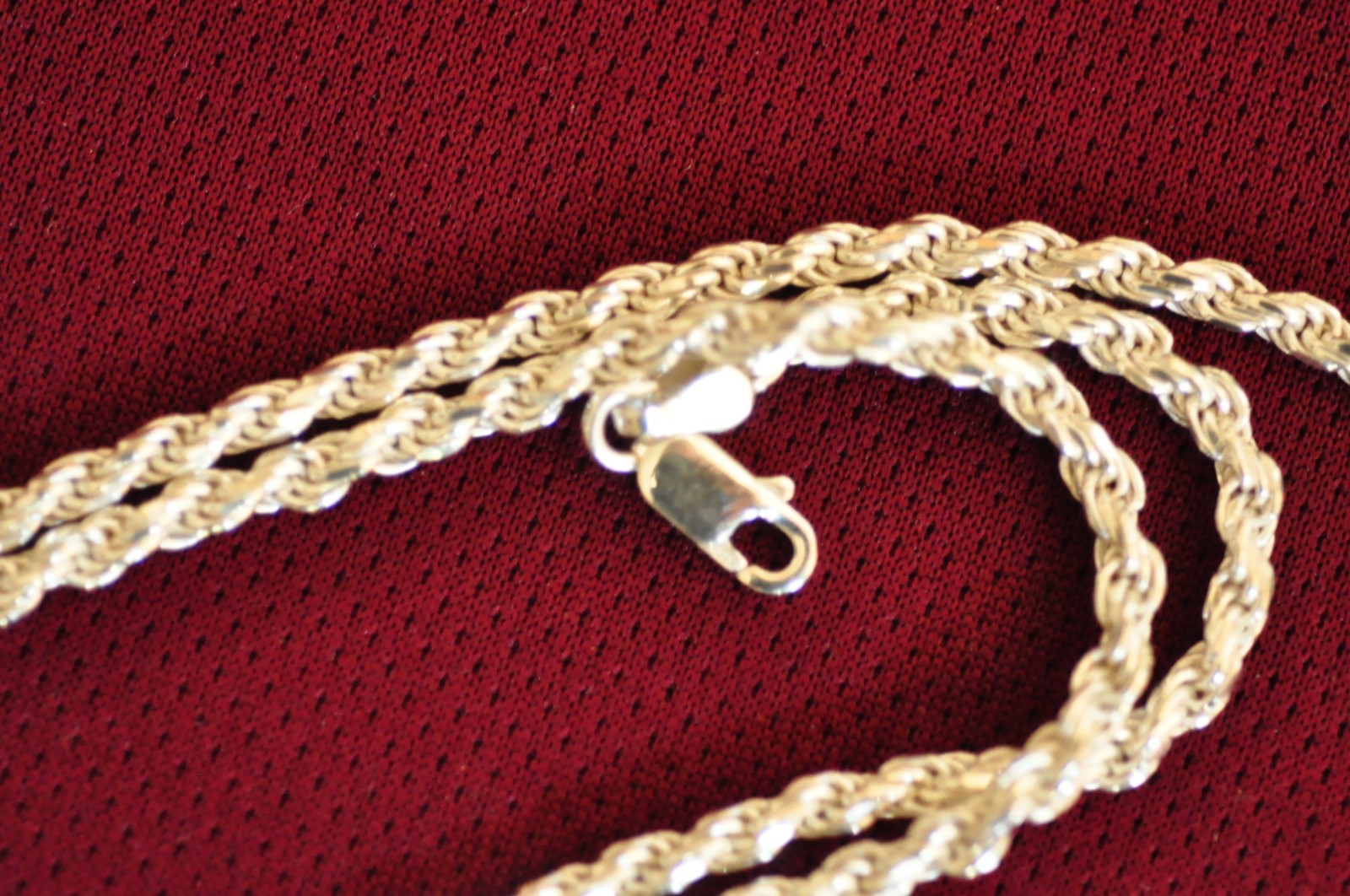 Attractive Italian 925 Sterling Silver Rope Chain – 26″ – 18 g – 3mm  – Italy