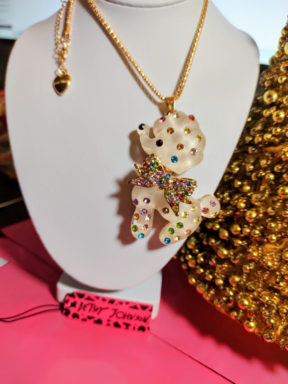 SPRING CLEARANCE SALE –Many Items Reduced – Betsey Johnson Dog Necklace
