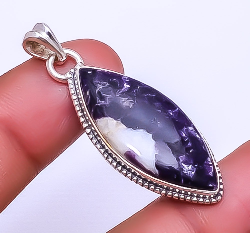 Lepidolite – San Diego Gemstone 925 Sterling Silver Pendant 1.76″ P_9359_148_44