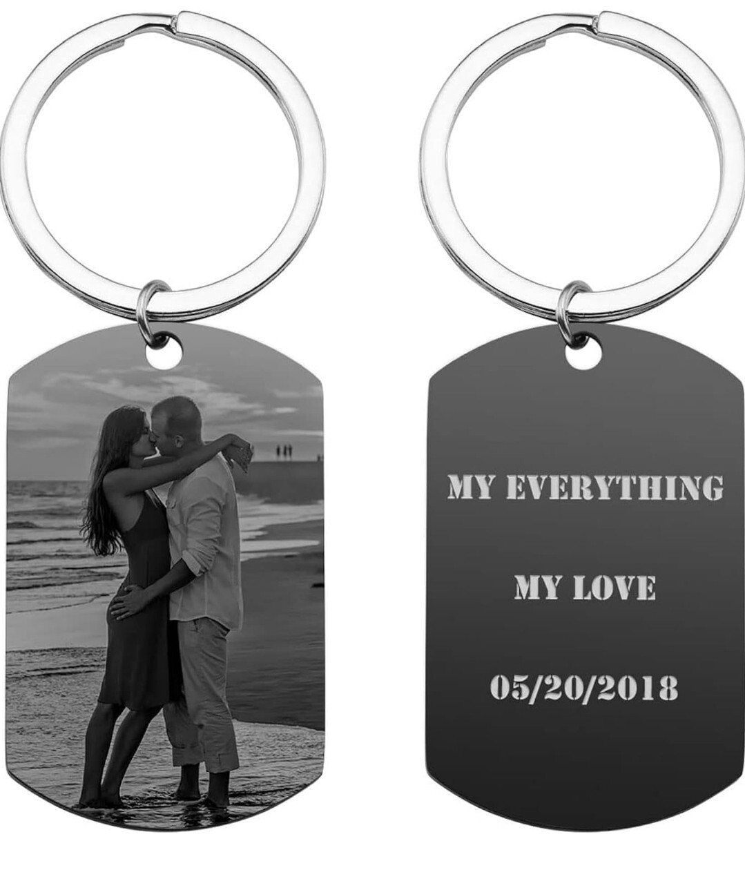 We Engarve Your Family Pic On Tag As Keychain Or Necklace