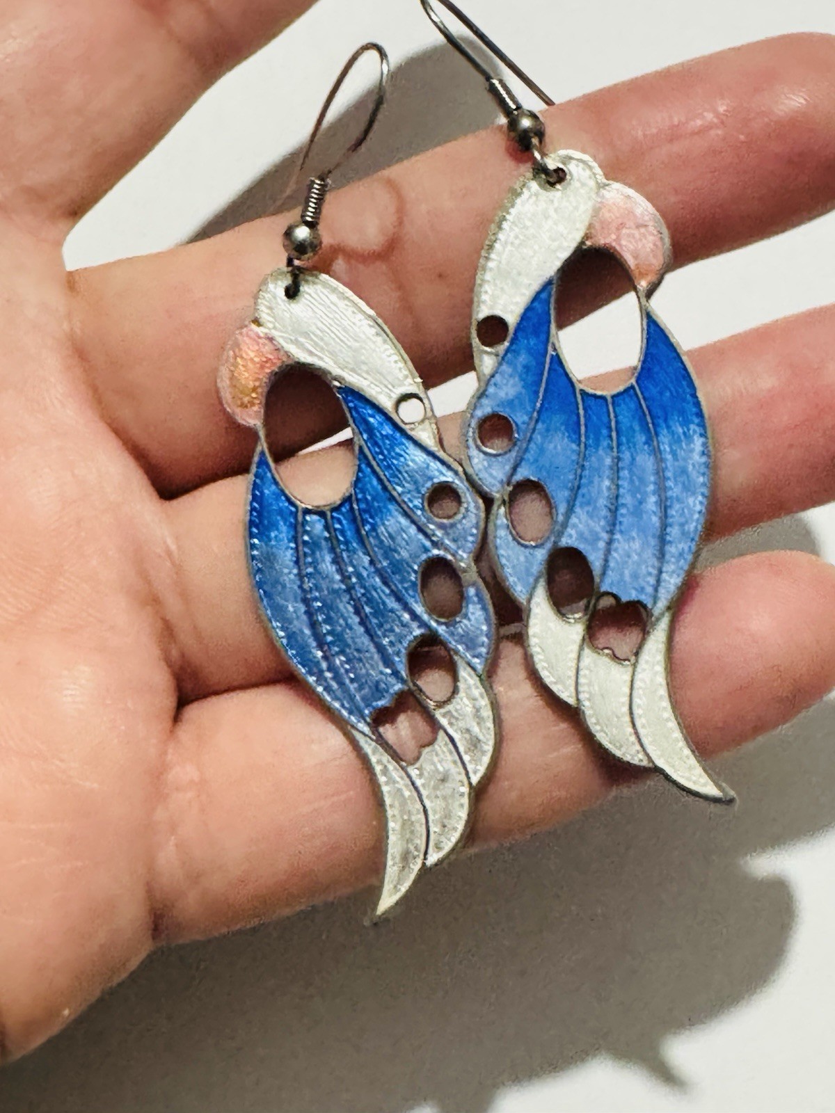 Handmade Cute Bird Dangle Earrings Dainty Sparrow Animal Charm Drop Gift