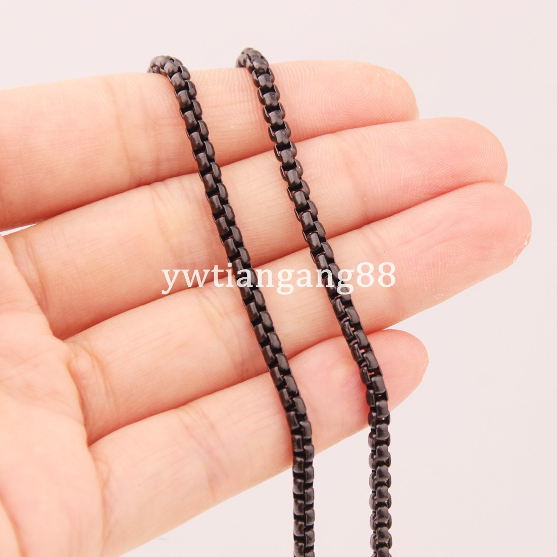 16″-40″3mm Women Men Rolo Chain 316L Stainless Steel Necklace Silver/Gold/Black