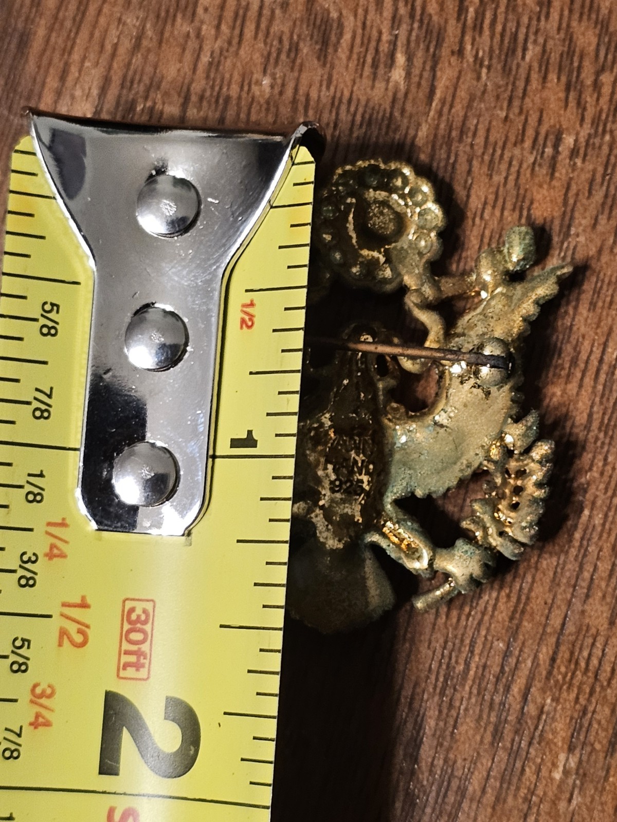 Ann Hand Great Seal Seal Of The United States Pin Brooch Gold Tone Faux Pearl