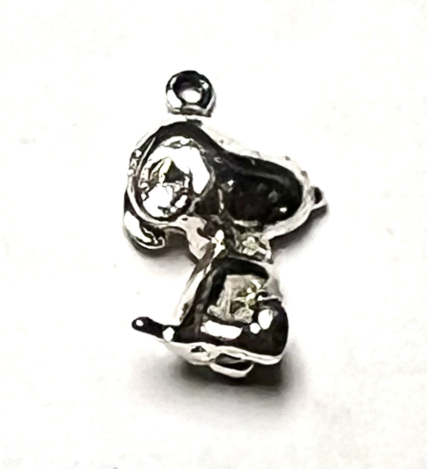 Vintage 925 SNOOPY w WOODSTOCK Peanuts UFS CHARM Pendant Sterling