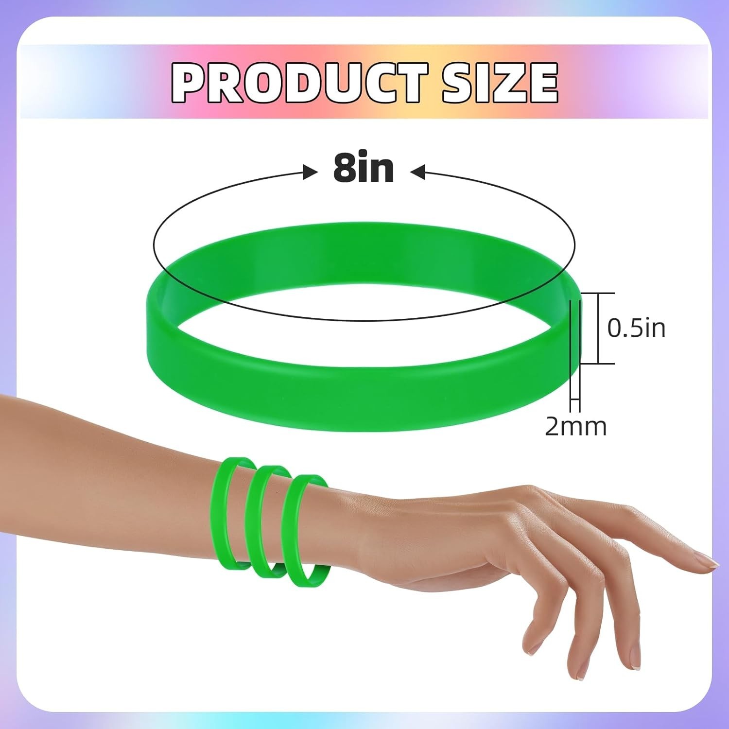 12 Pcs Custom Silicone Rubber Wristbands – Vibrant Styles for All Occasions