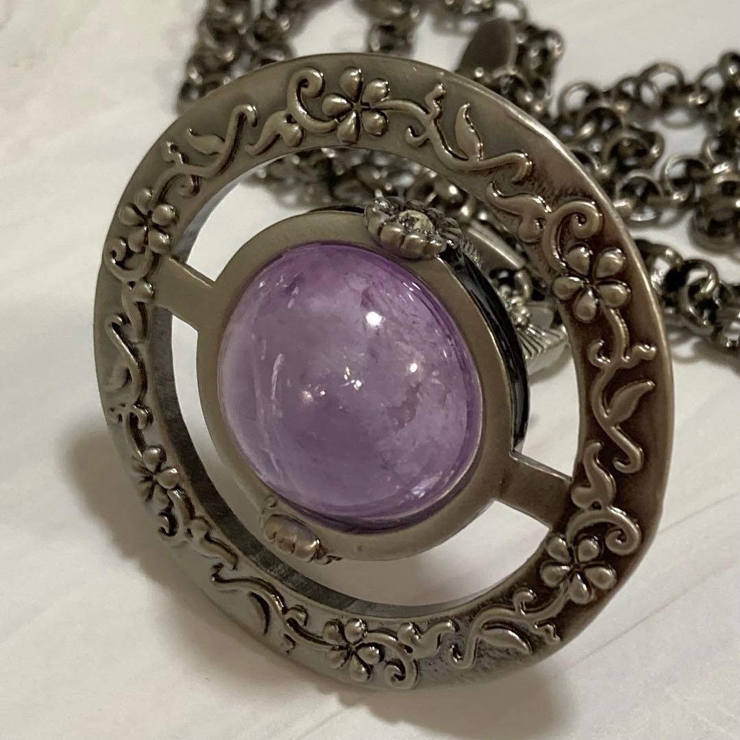 Vivienne Westwood Necklace Ornamental Small Orb Amethyst w/drawstring [EJ083