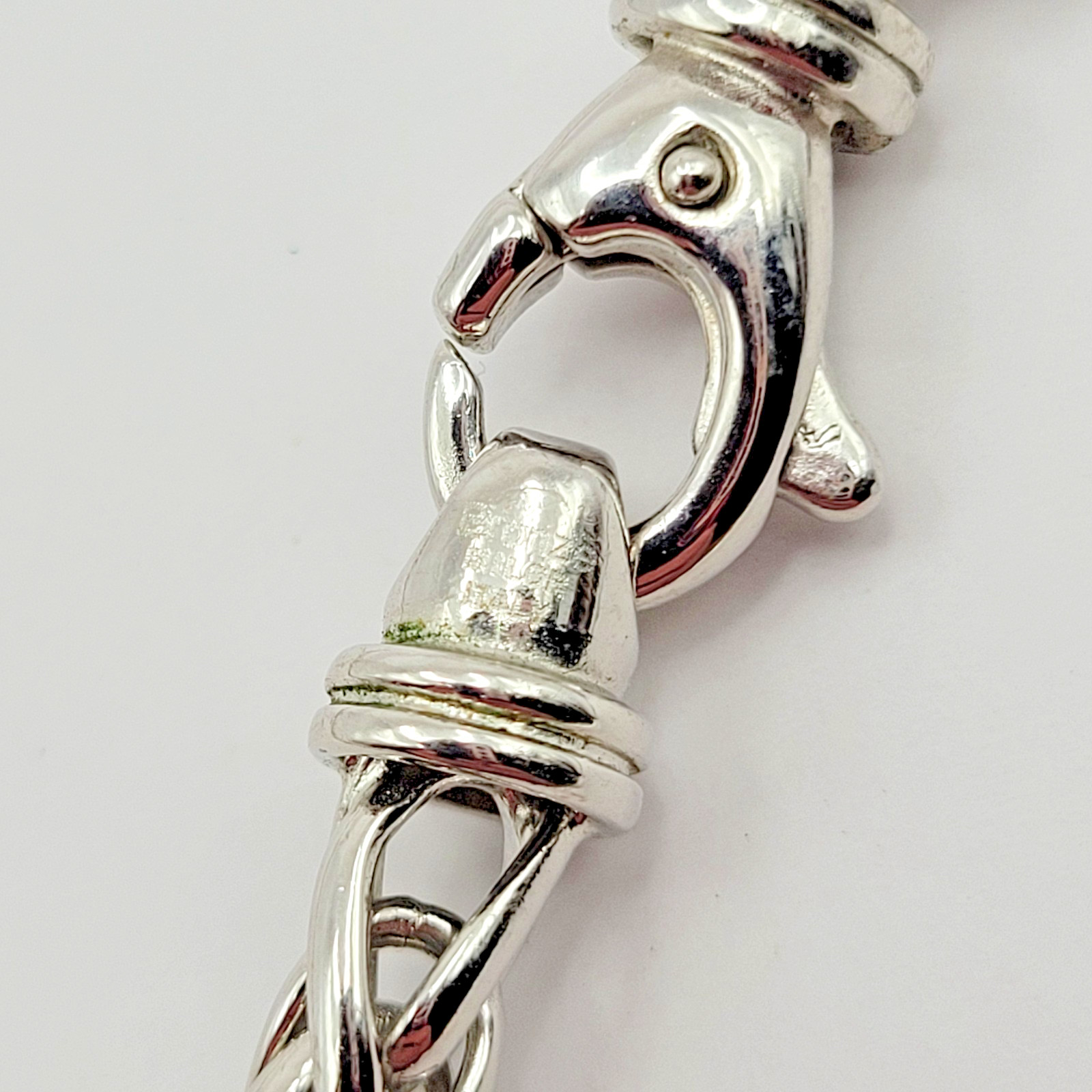 QVC Bronzo Italia Milor Silver Tone 4mm Spiga Wheat Chain Necklace ~ 18″