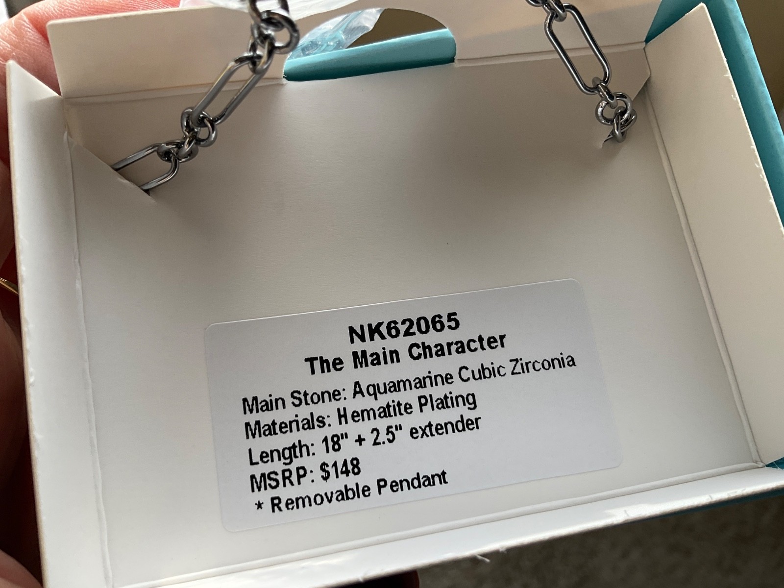 Bomb Party March 2026 Necklace The Main Character Hematite Plating NWT NK62065
