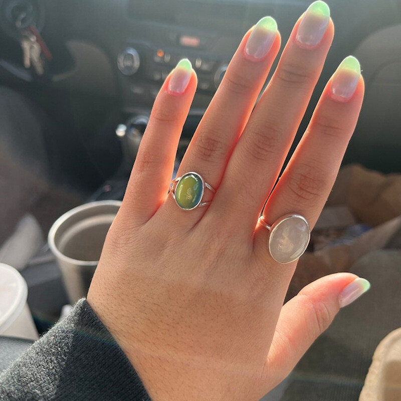 Wholesale Retro Unisex Mood Ring Feeling Temperature Color Changing Rings Gifts