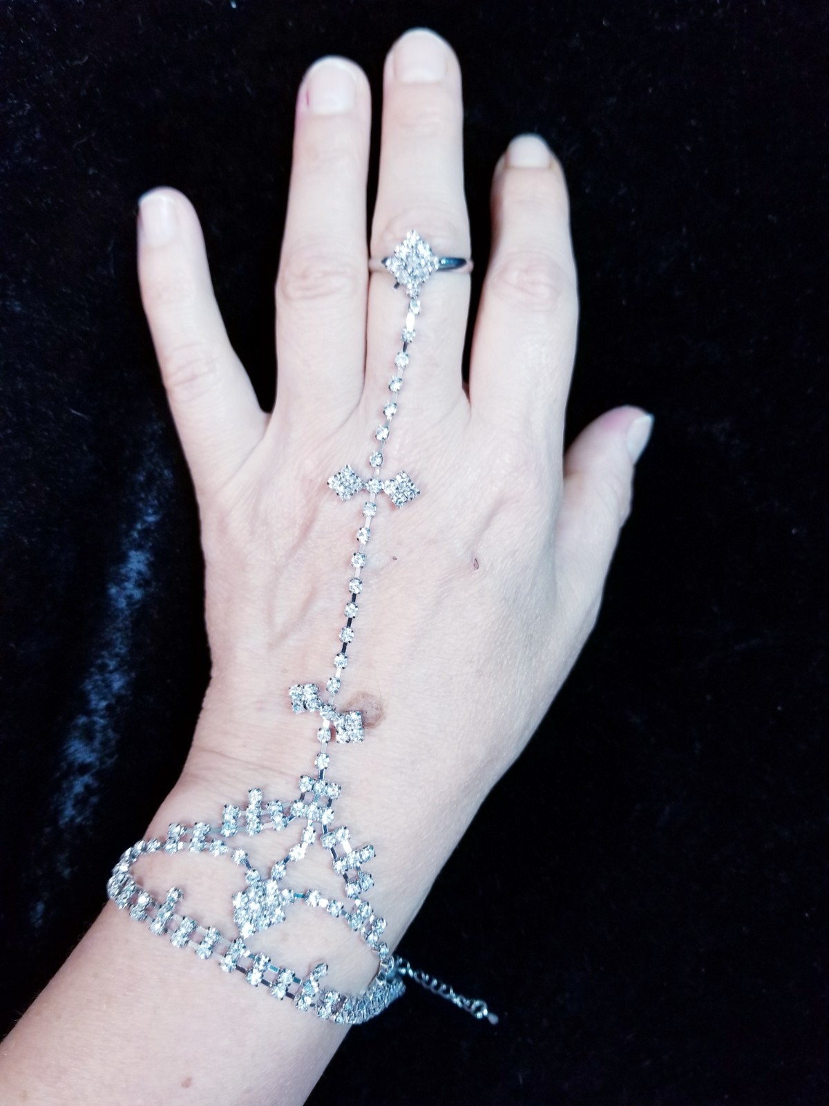 Slave Harems Barefoot Anklet Rhinestone Austrian Crystal Pageant Prom Drag 1x