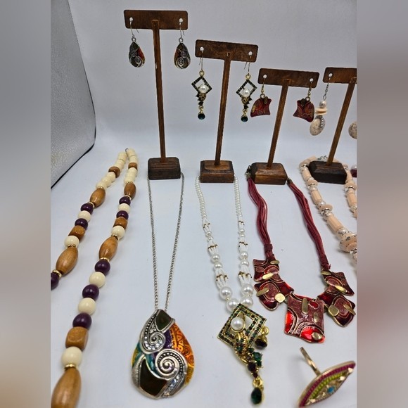 Lot of 13 Jewelry Sets Necklace Earrings Rings Bracelet Silver Gold Demi Parure