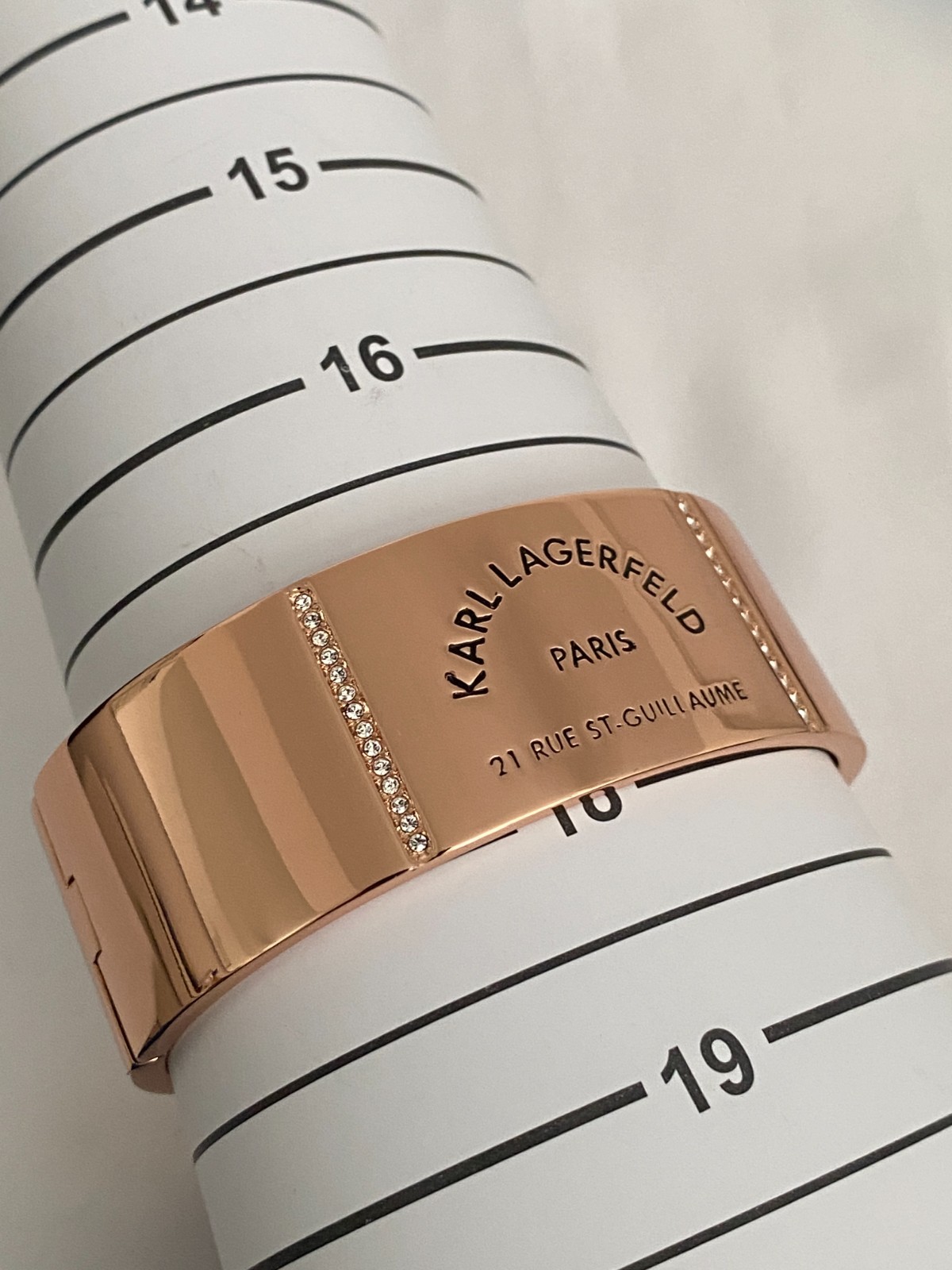 Karl Lagerfeld Rue St. Guillaume Large Bangle with Crystal from Swarovski