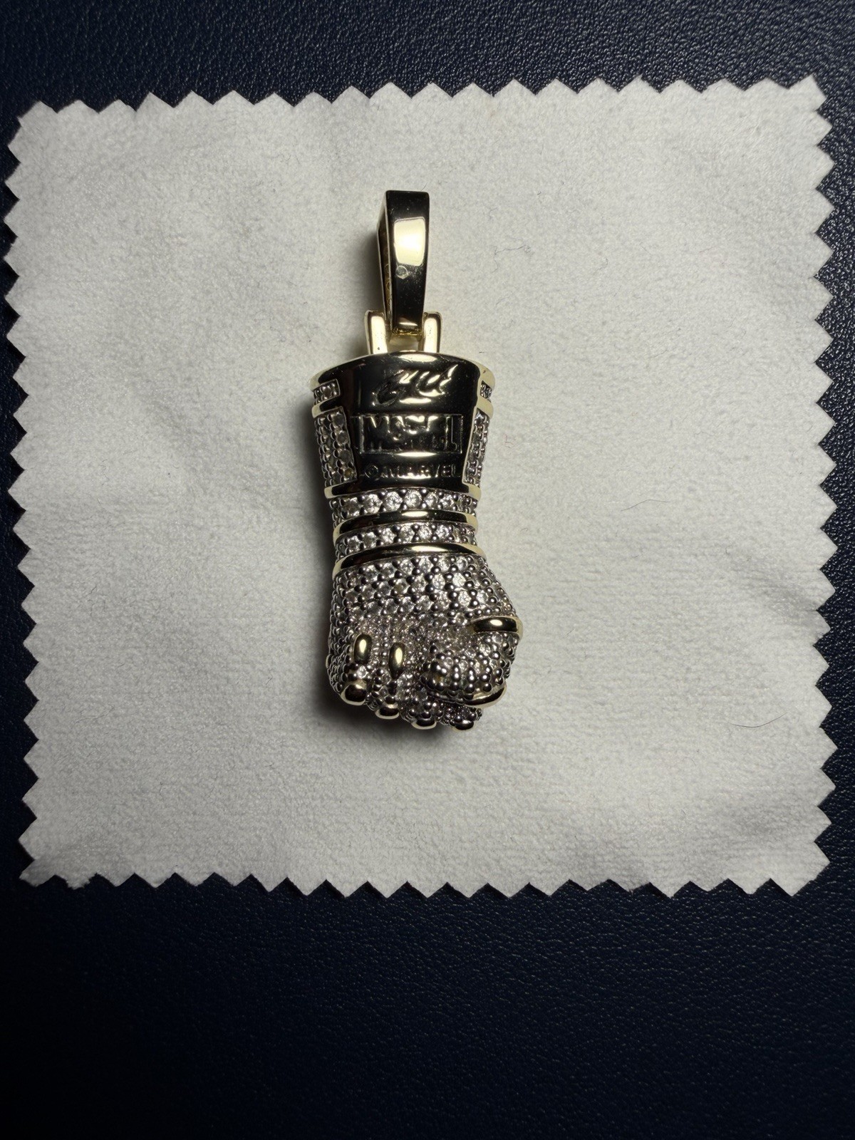 GLD Thanos Infinity Gauntlet 14k Gold Plated Necklace Pendant Marvel Comics New
