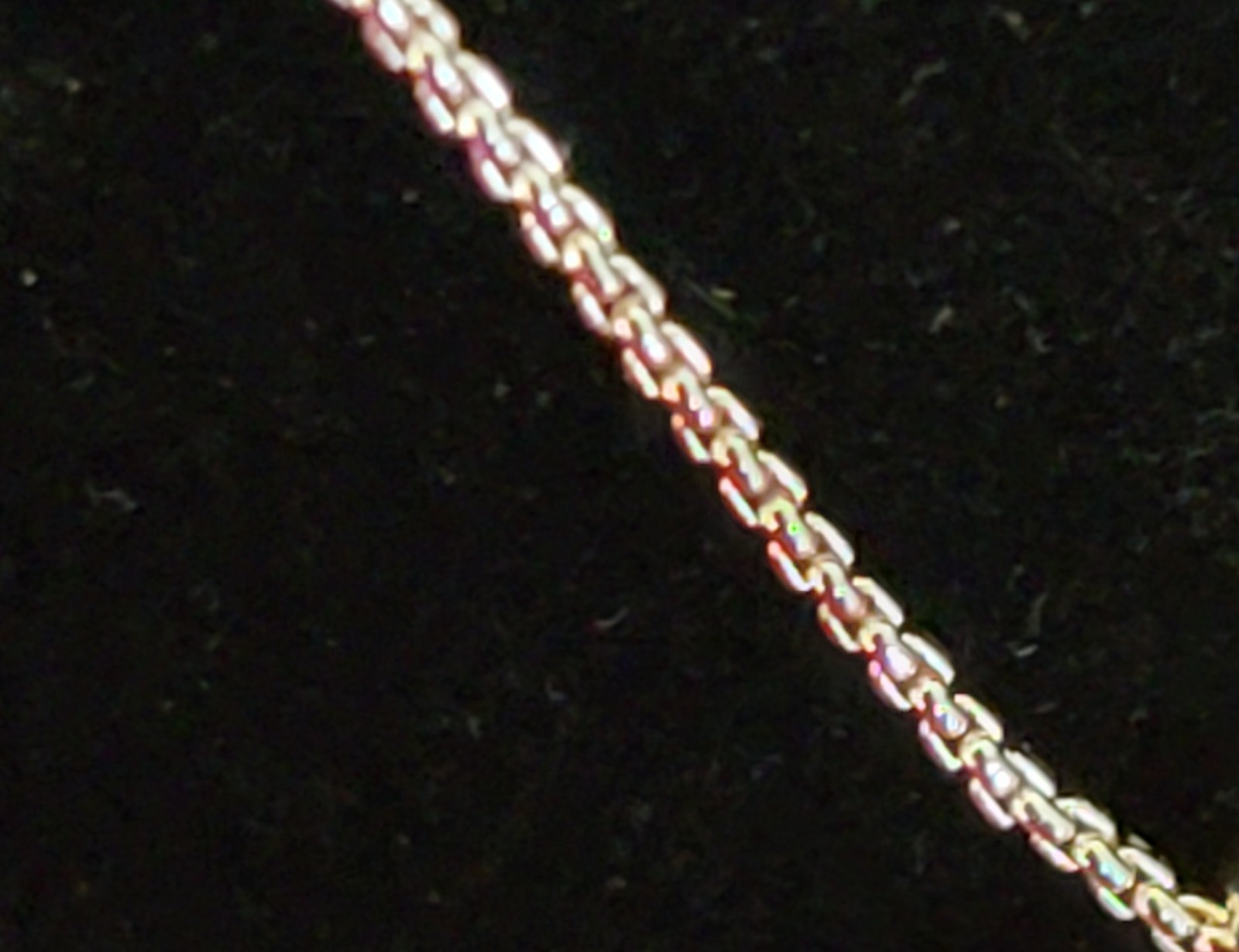 Silver Chain Pendant Navy Blue Enameled And Silver Squares 16″ w/ 2.5″ Extender