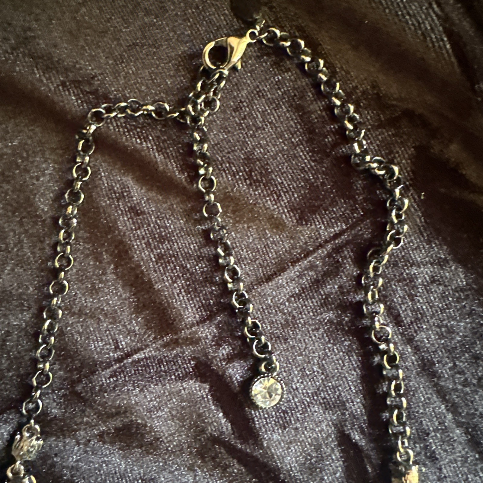 Kirks Folly 3 Moon Face Necklace Celestial Lunar 19” Inv#244