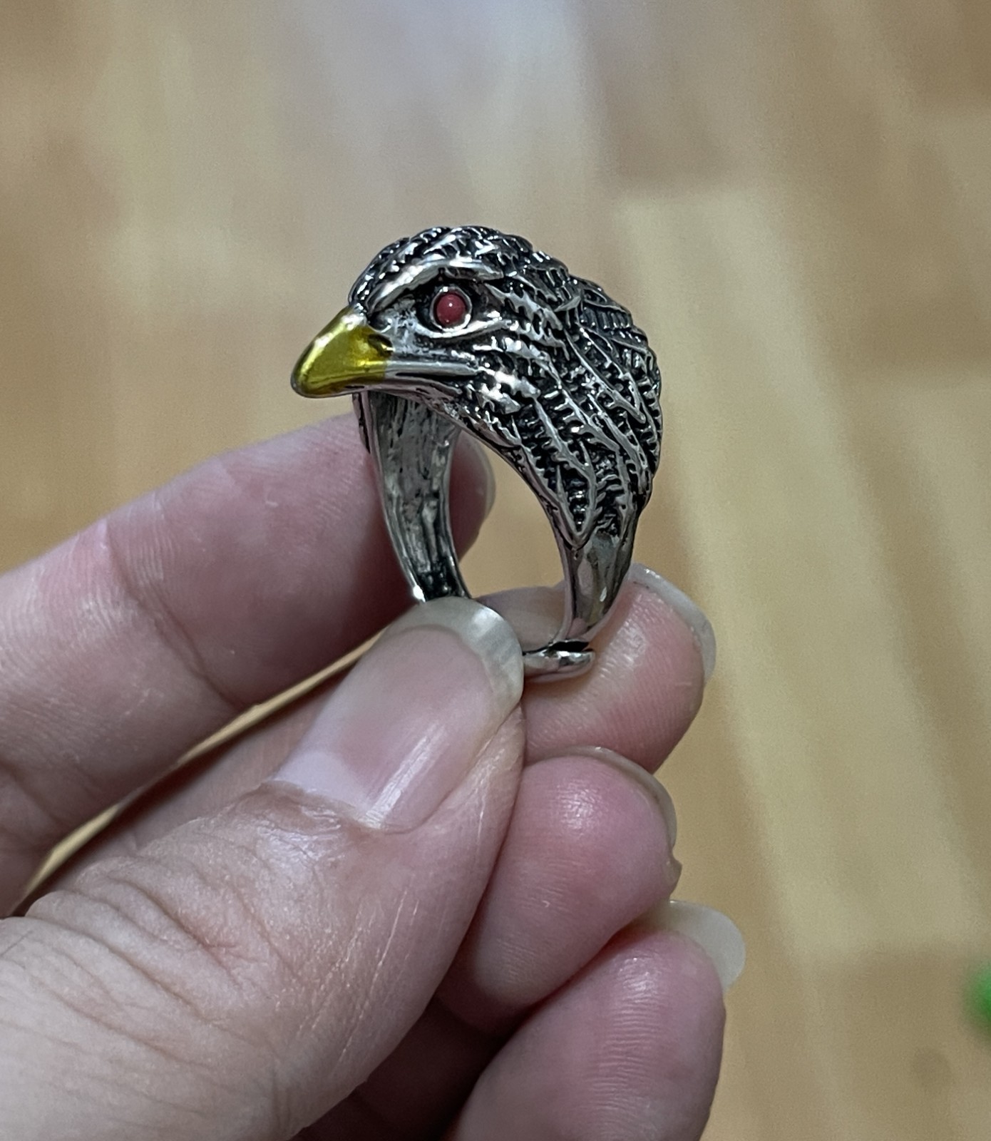 Vintage Eagle Adjustable Ring 925 Sterling Silver Women Mens Jewellery Gift