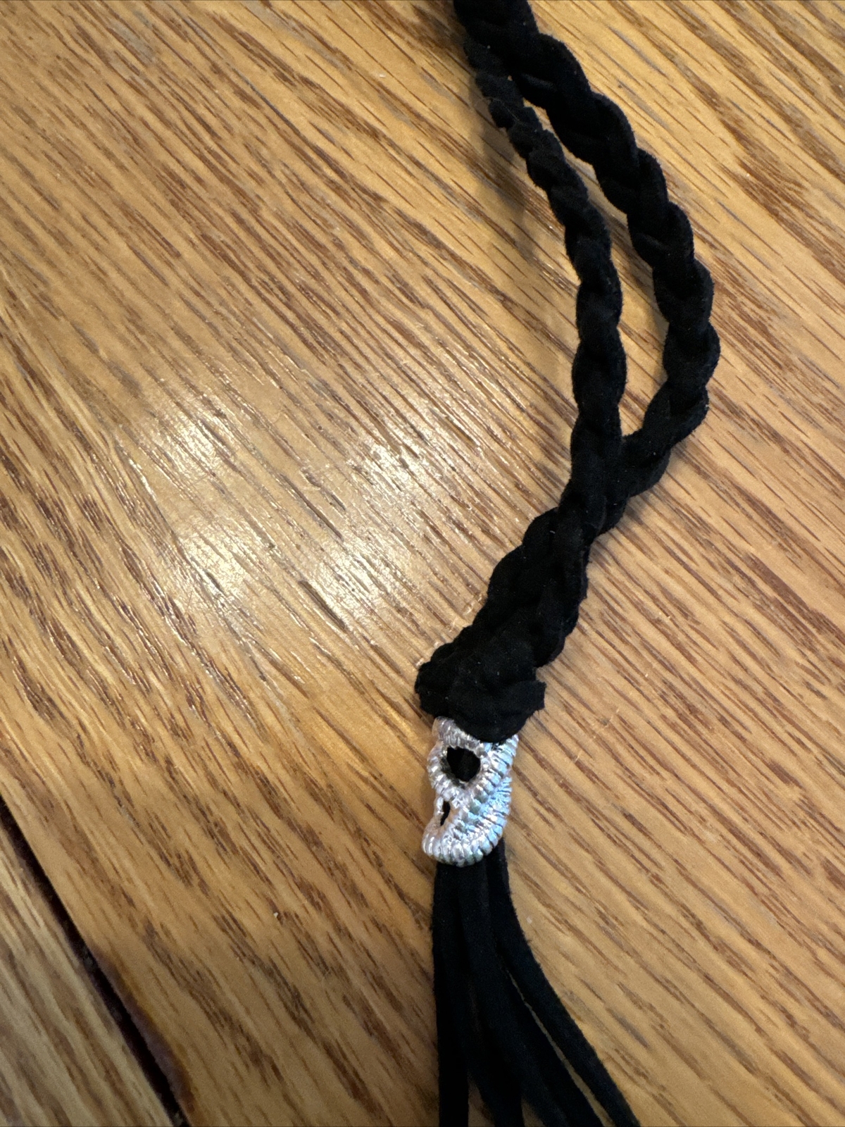 Plunder Design Fashion Trendy Jewelry Black Tie Boho Braided Cord Pearl Necklace