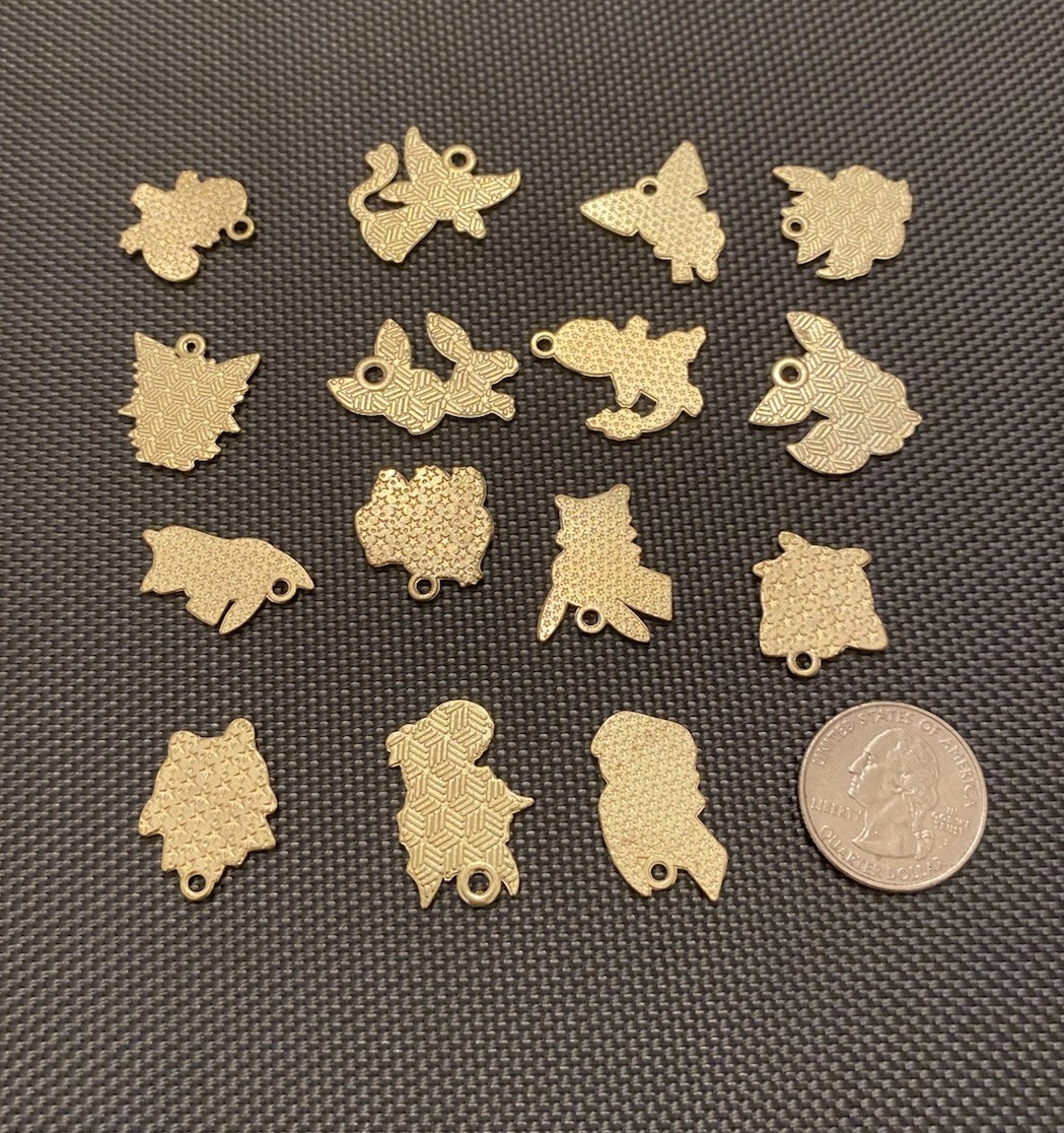 Set Of 15 Pokémon Pokemon Enamel Metal Charm Pendant New