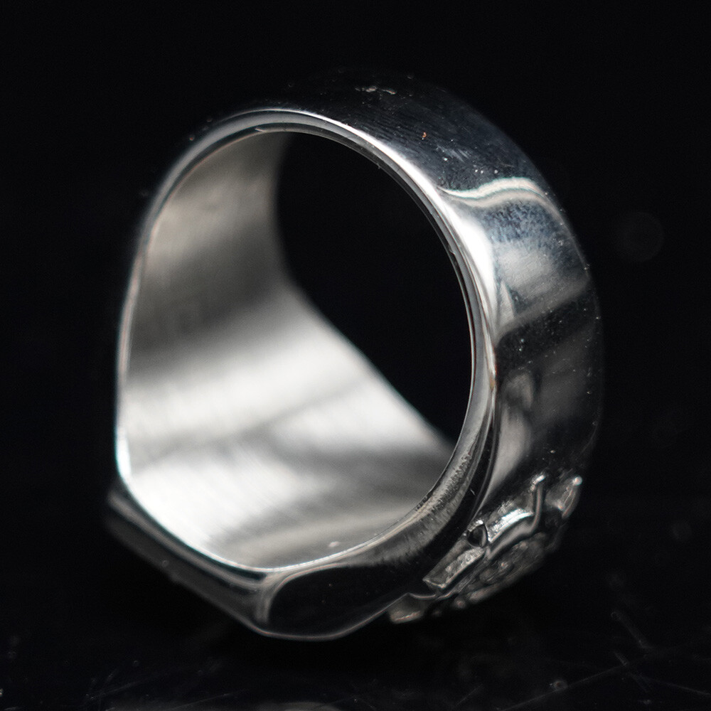 MENDEL Chunky Mens Y2K Gen Z Nautical Marine Anchor North Star Ring Size 7-15