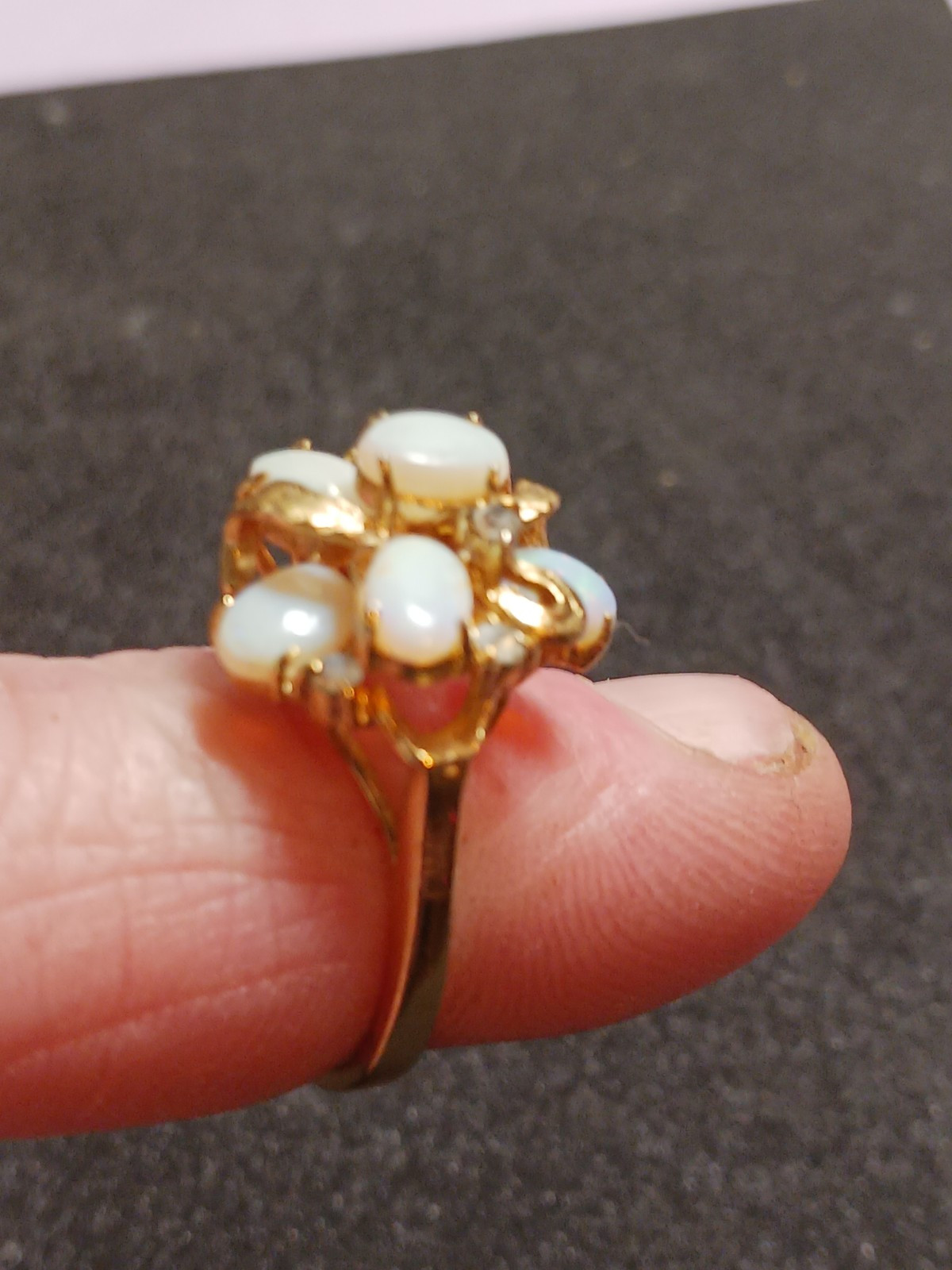 4 Beautiful Rings 3 with no markings 1 stamped M with a Trademark Nice