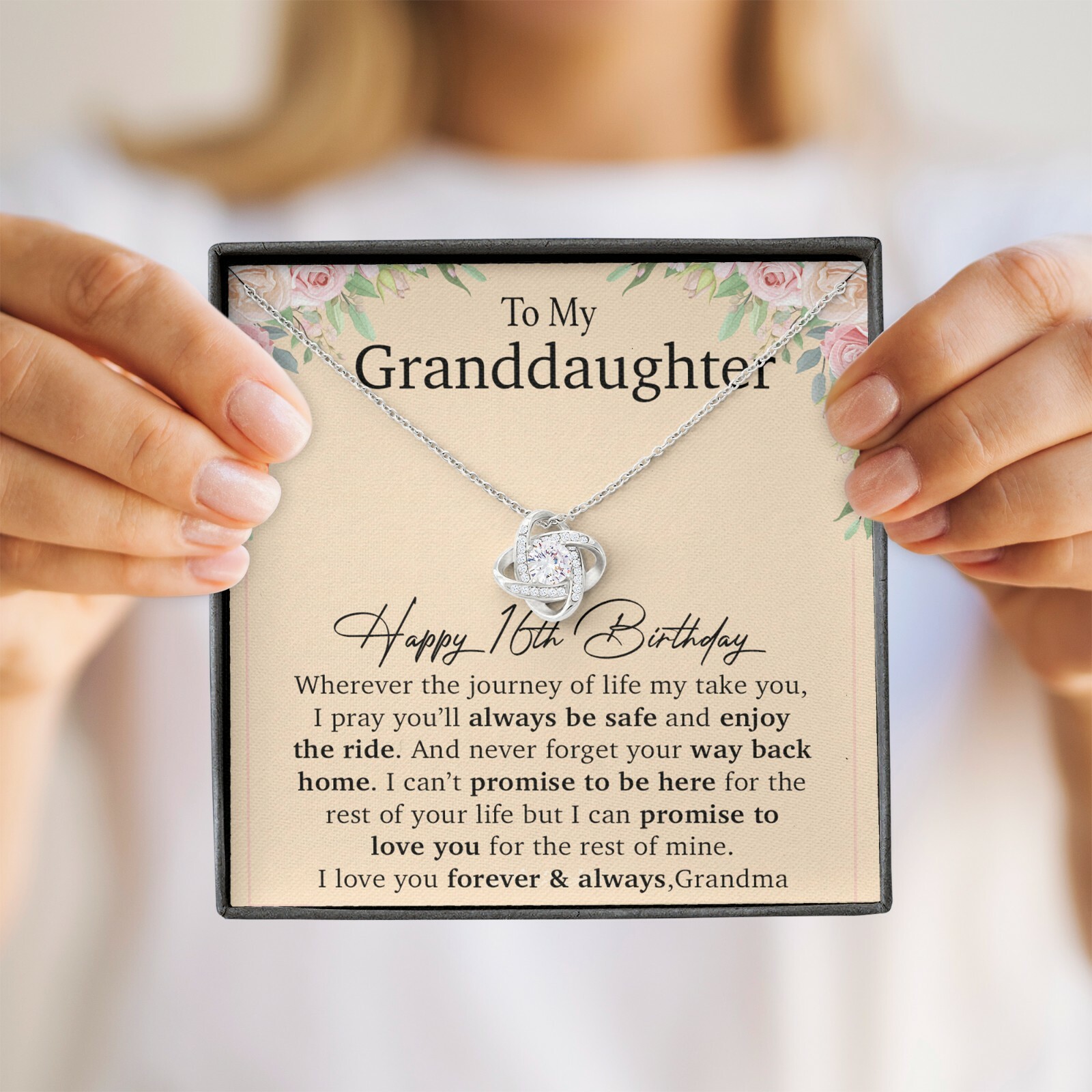 Happy 16th Birthday, To My Granddaughter Necklace, Gift For Granddaughter