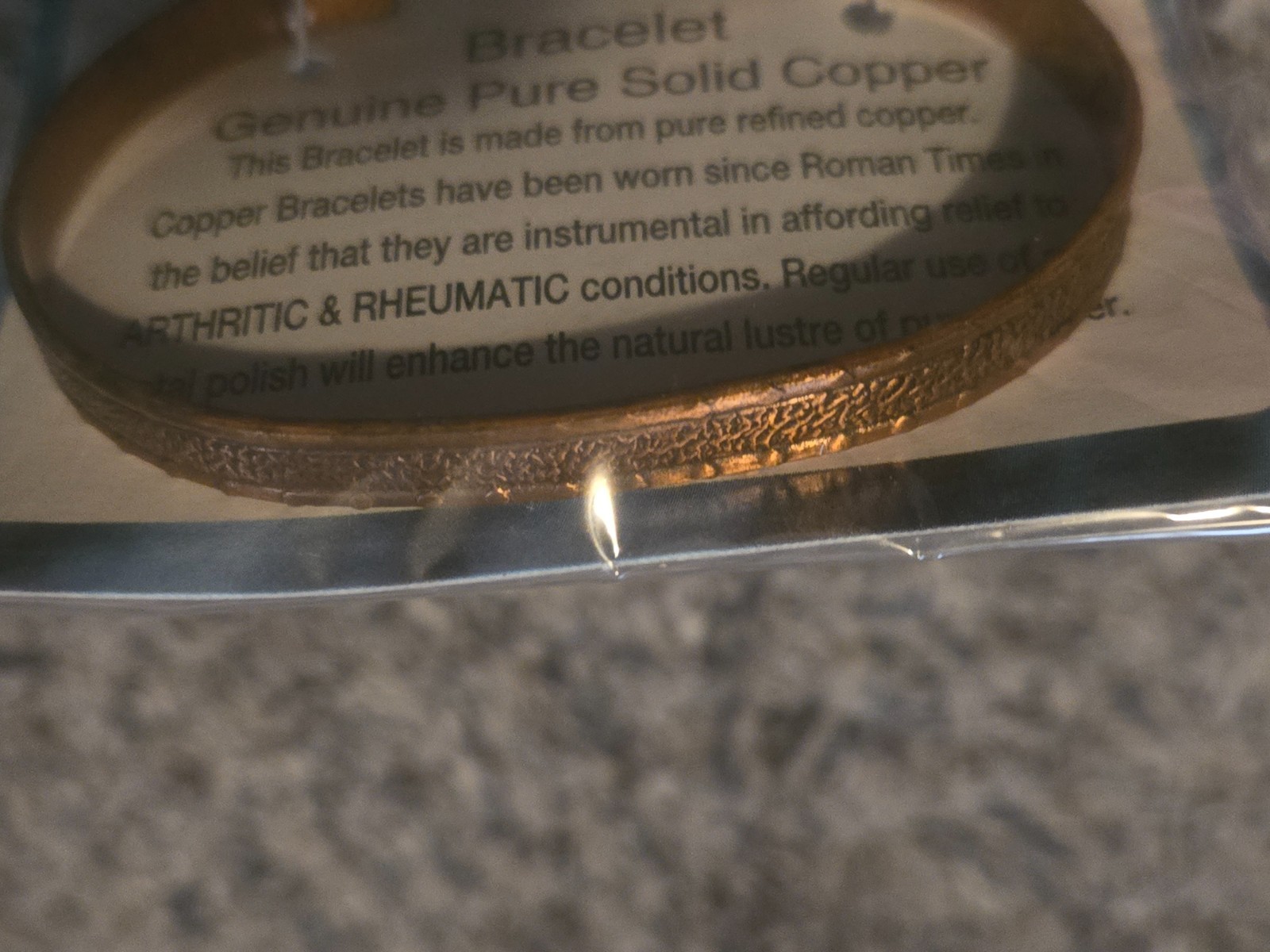 Vintage Genuine Pure Solid Copper Bracelet Cuff Health Alternative Arthritis