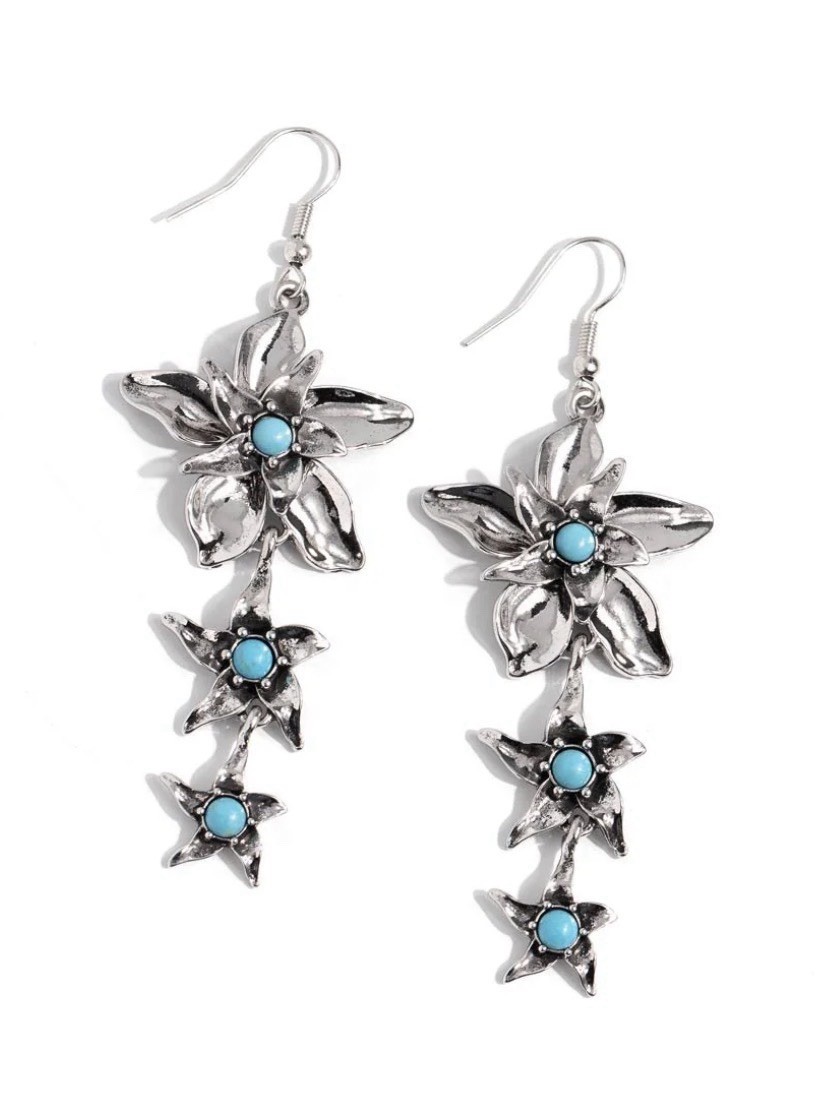 Paparazzi Tapered Tiers-Blue Earrings
