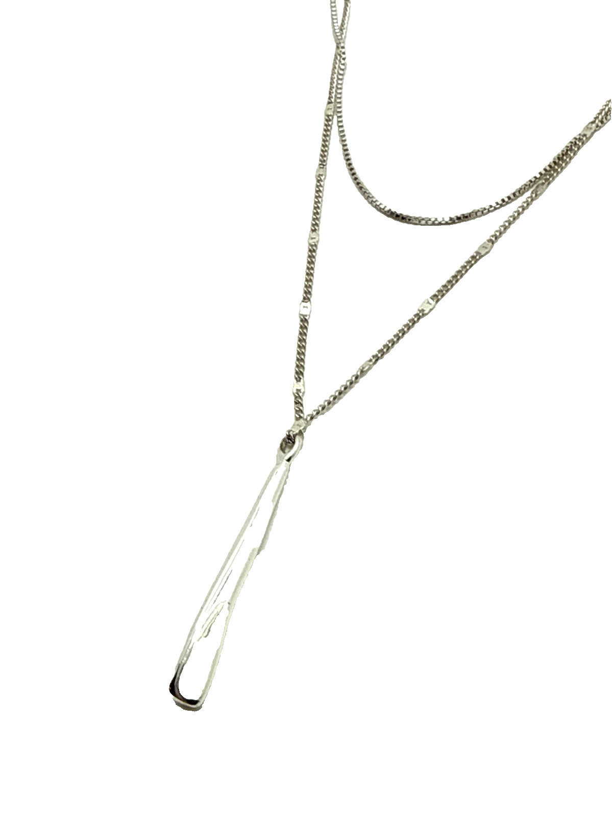 Jenny Bird Leana Pendant Necklace Silver Dipped Minimalist Statement 18″