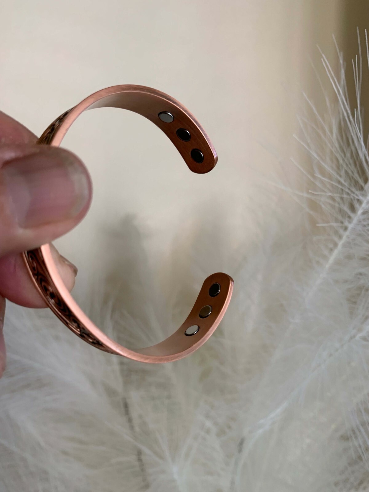 Gorgeous Pure Copper Magnetic Bangle Cuff Arthritis Pain Relief Stress Energy 