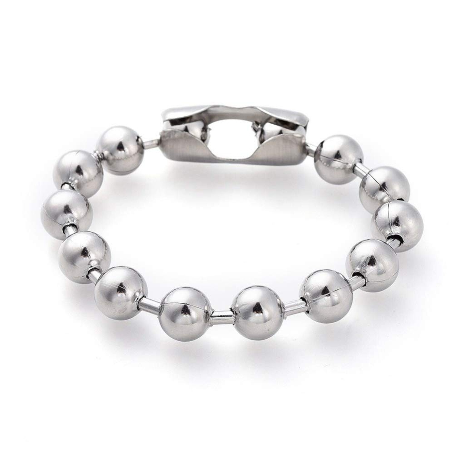 LZD 6-10″ Stainless Steel Ball Chain Beads Bracelet Silver Gold Multicolor 2/…