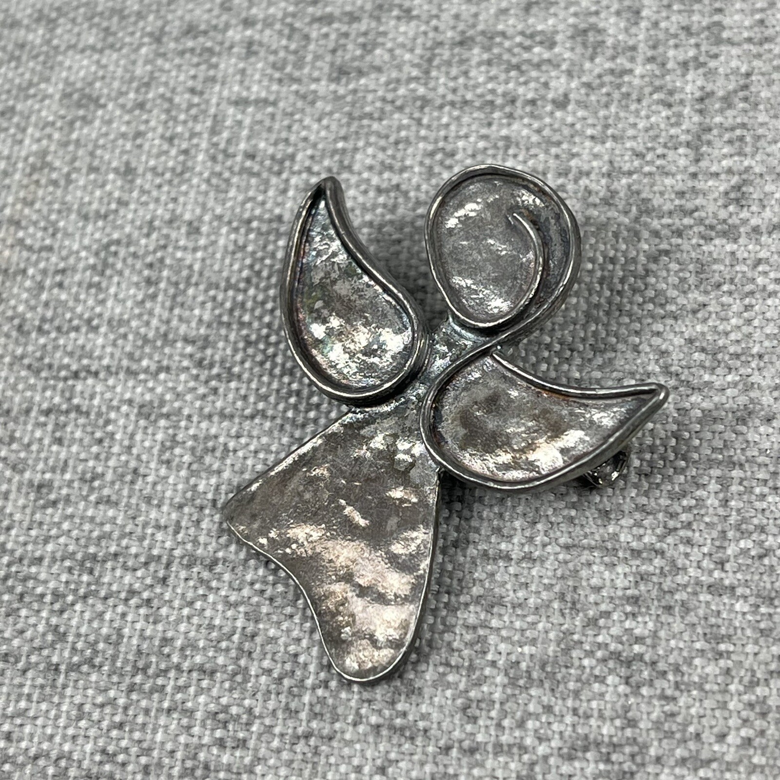 Silpada Sterling Guardian Angel Pin “Watch Over Me” Slider Brooch Pendant I1842
