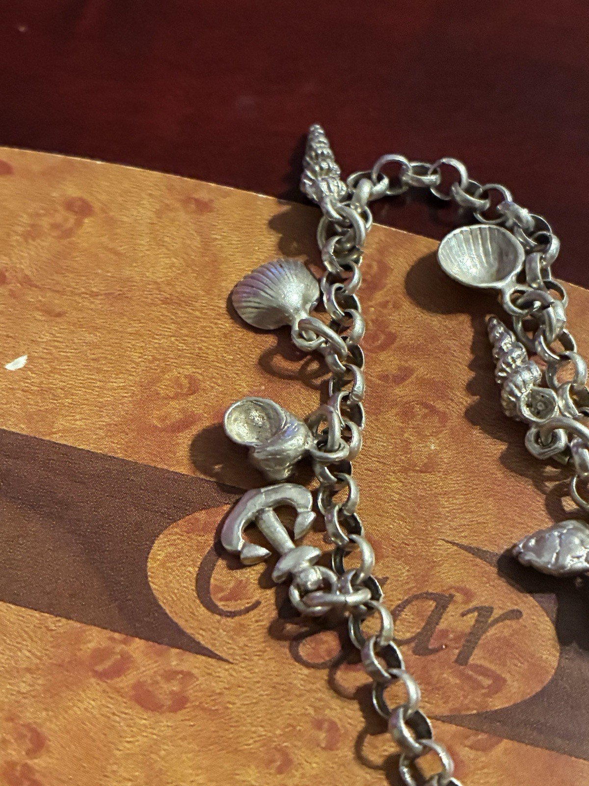 TARA Sterling silver 925 Charm Bracelet Italy Signed