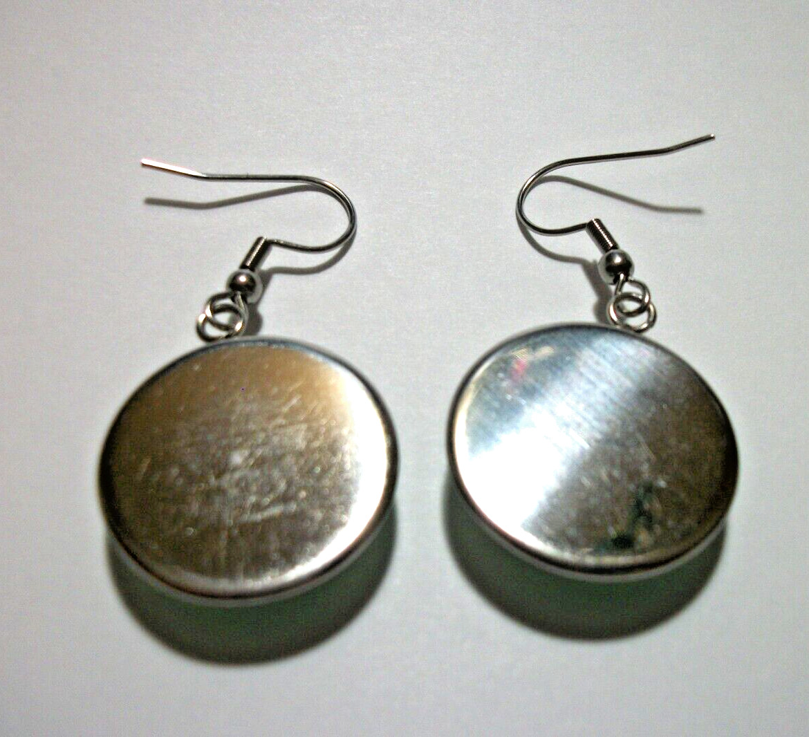 “In” One Ear ~ “Out” the Other Glass Top Dangle Earrings Novelty Earring Jewelry