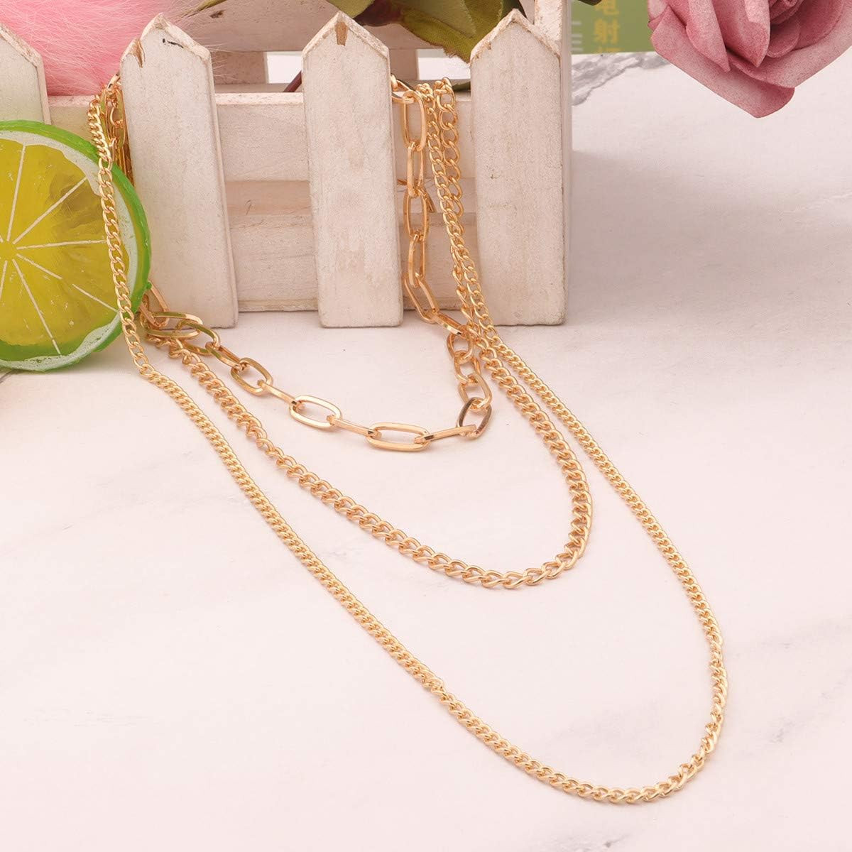 2 Pieces Belt Chains Jeans Chains for Men Women, Stainless Steel Wallet Chain Hi