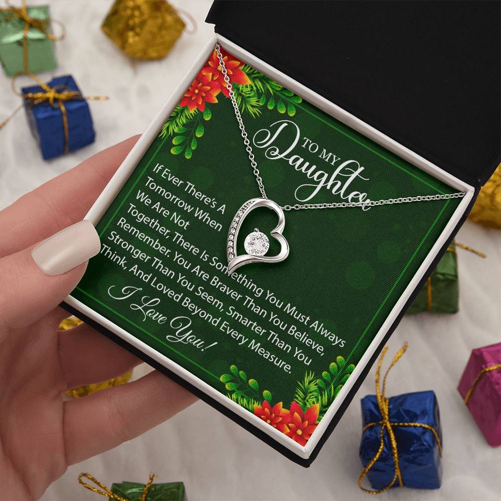 To My Daughter Necklace Father to Daughter Birthday Graduation Gift from Dad Mom