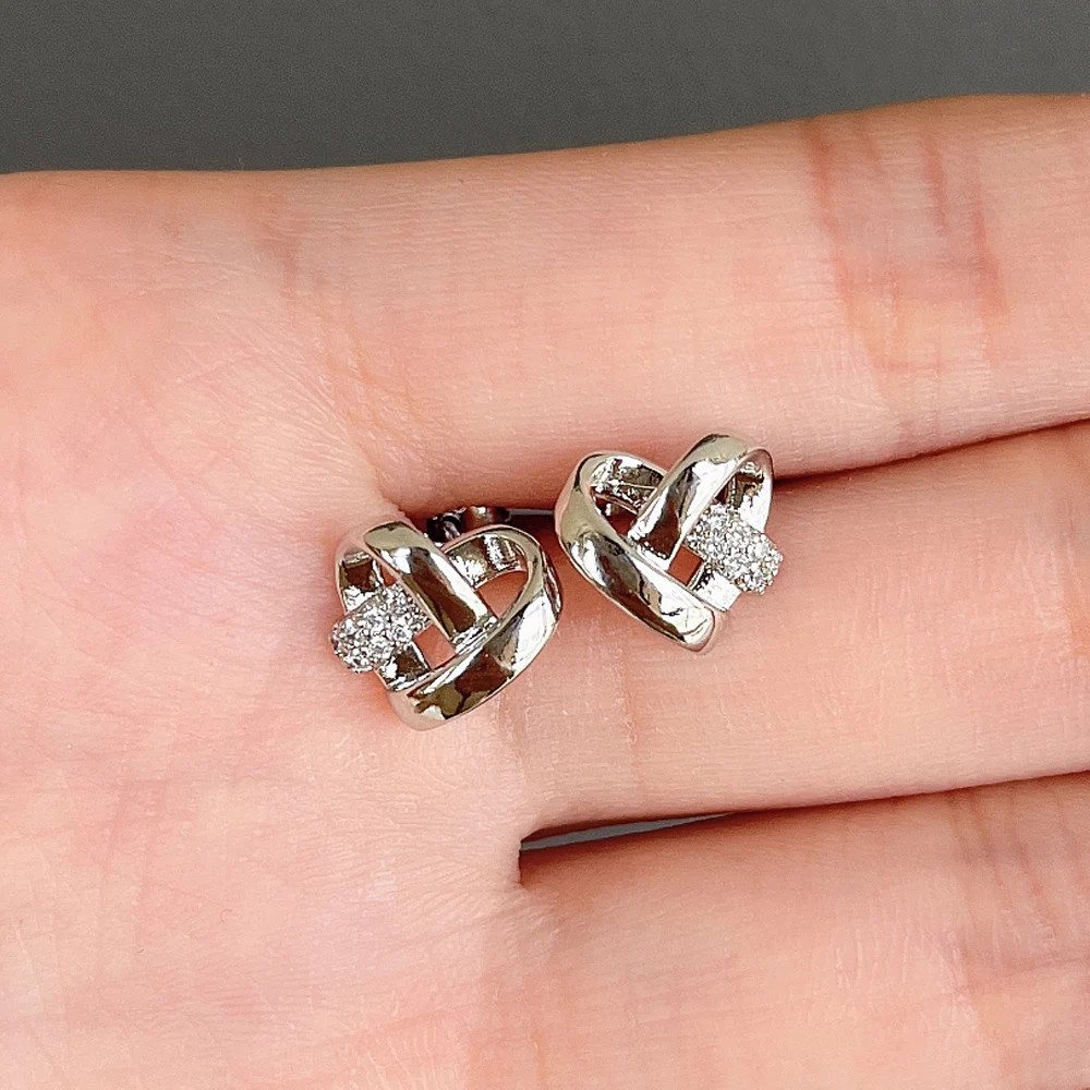 Love Earrings Ear Stud Piercing Silver Color/Gold Color Fashion