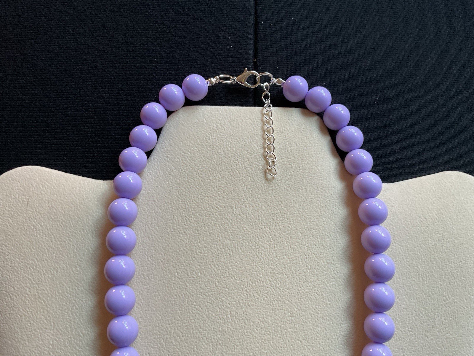 Short Length Lilac Beads Adjustable Necklace