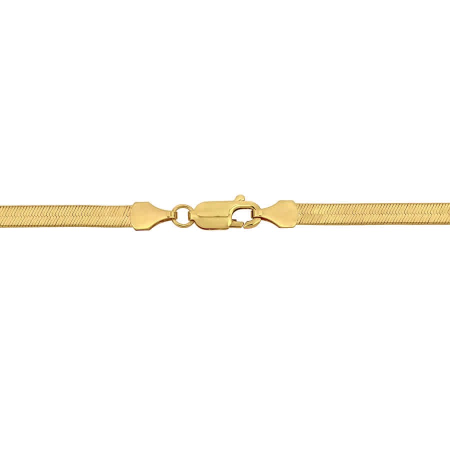 AMOUR 3.5mm Flex Herringbone Chain Necklace In 10K Yellow Gold, 18 In