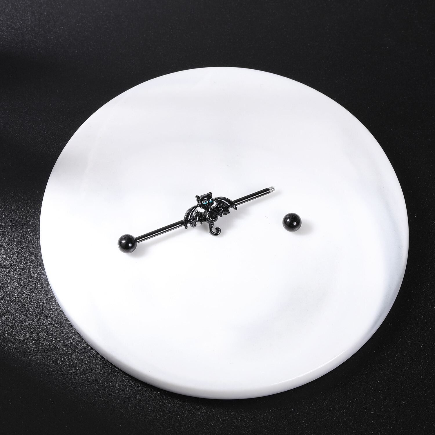 14G Stainless Steel Industrial Barbell Piercing Alloy Cartilage Earring Jewelry