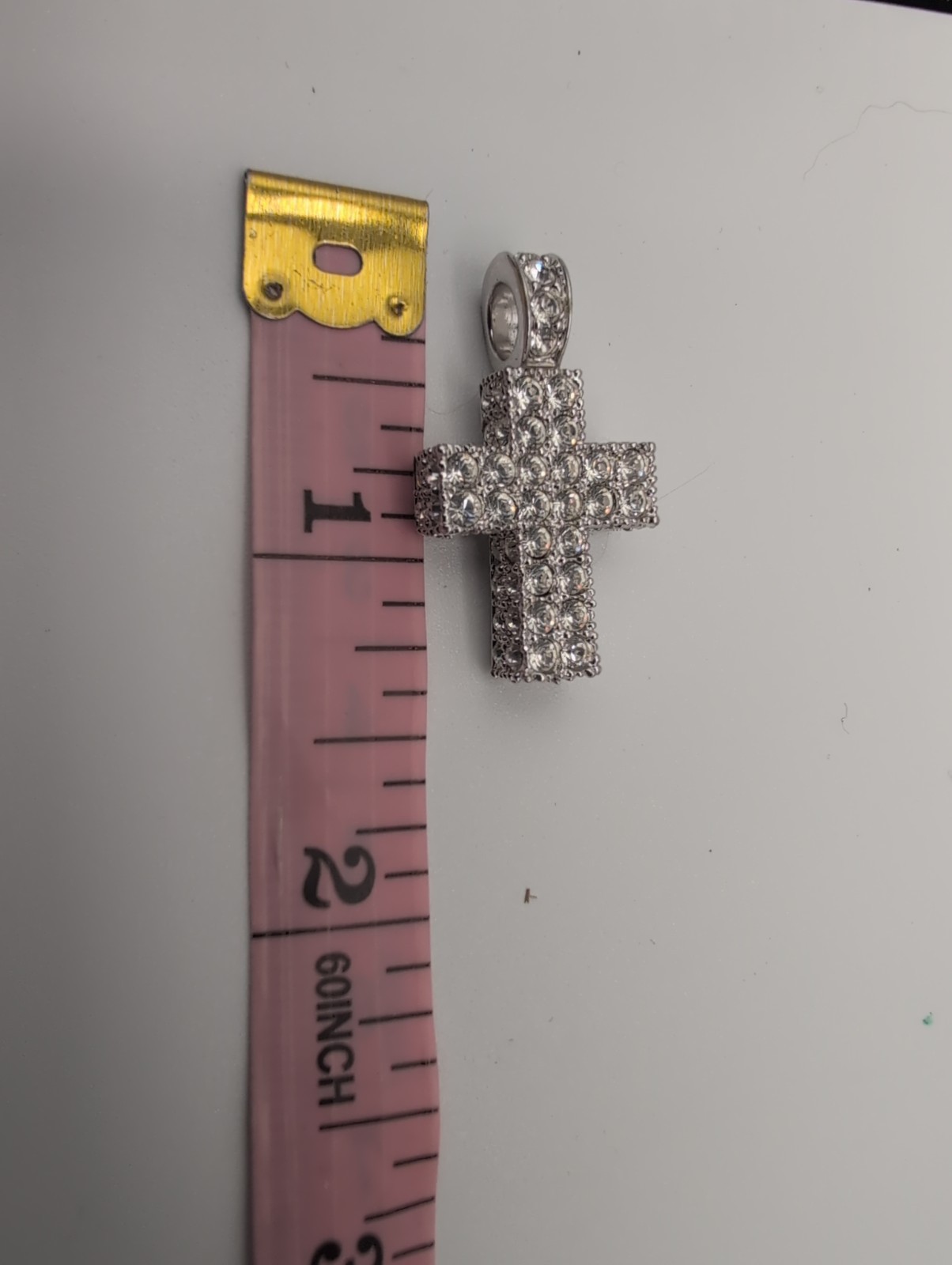 Swarovski Rhodium Plated Crystal pavé Cross Pendant