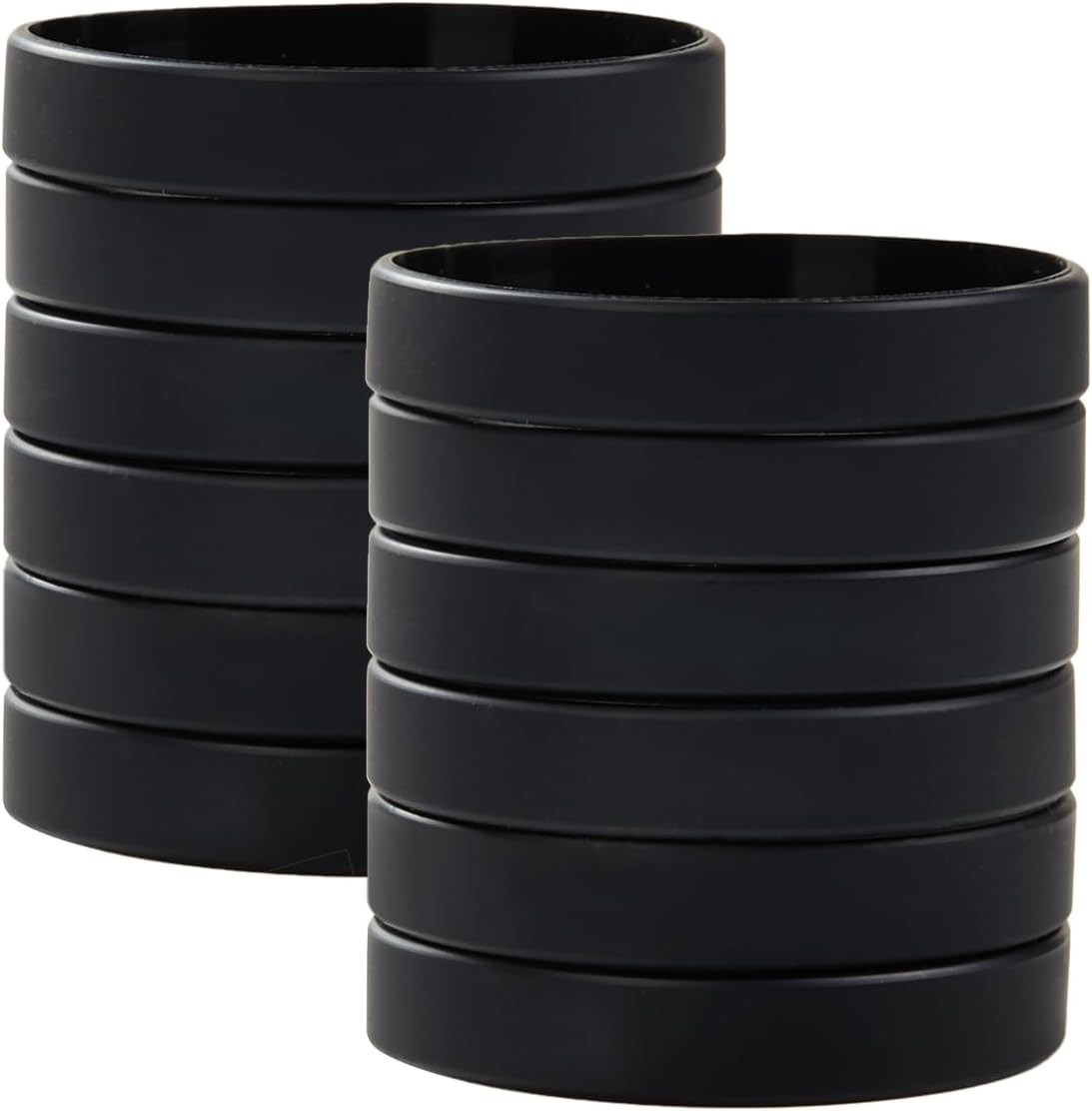 Bulk 12 Black Silicone Wristbands – Eco-Friendly & Versatile for All Occasions