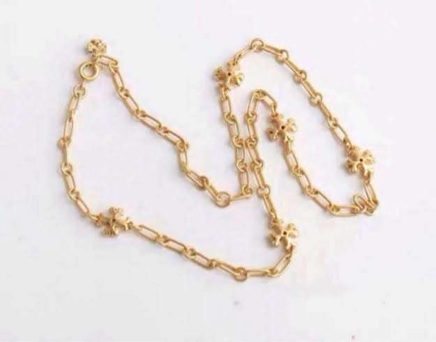 Tory Burch Necklace Roxanne Chain Delicate Gold Tone