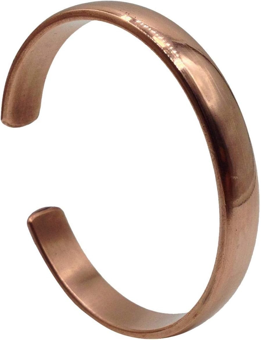 Unisex Adult Copper Cuff Bracelet 7 Inch Hand Forged Solid Unique