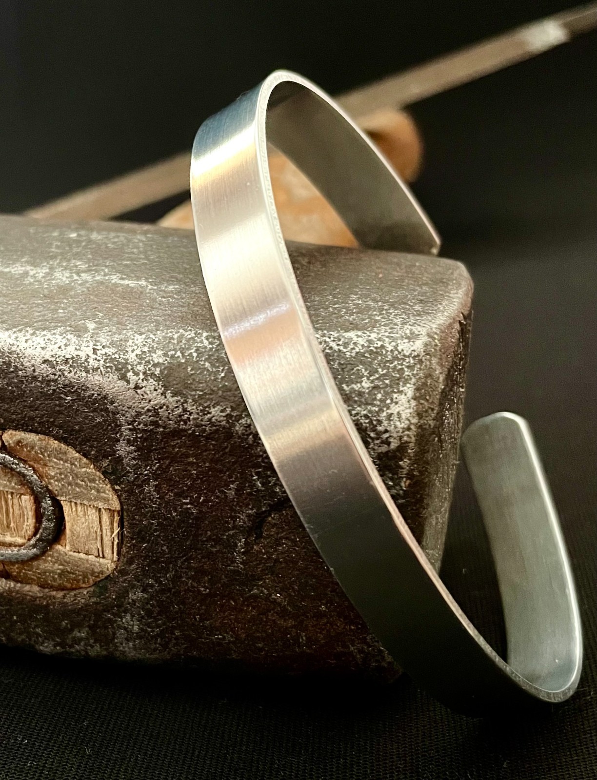 Zinc bracelet, Handcrafted,Unisex Zinc Bangle, Adjustable , 10 mm wide, Zn 30