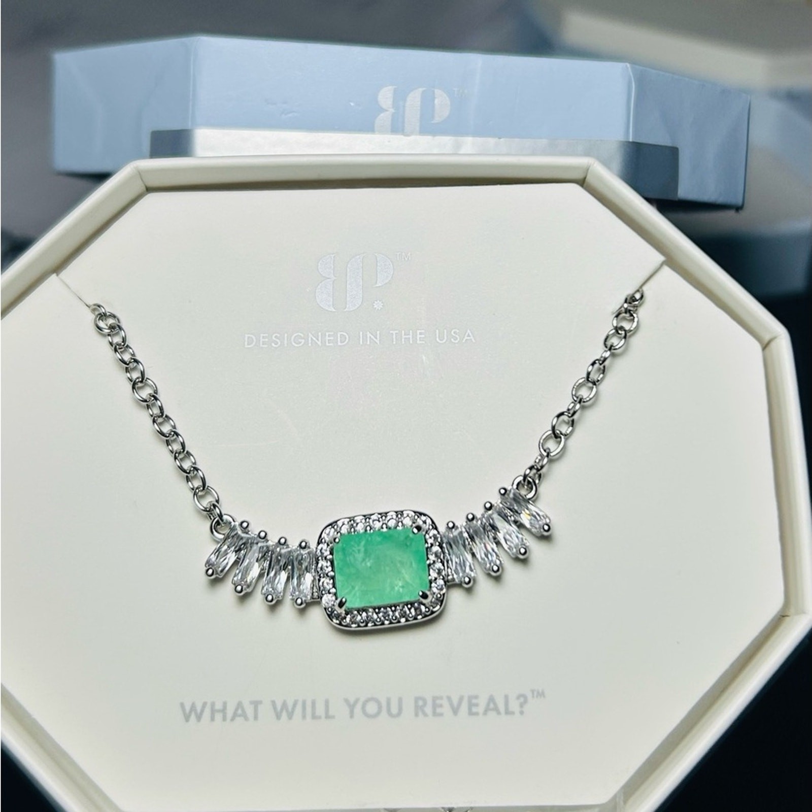 Bomb Party Lab Created Mint Tourmaline Necklace NK56687