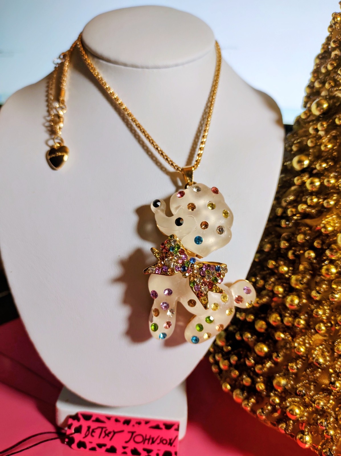 SPRING CLEARANCE SALE –Many Items Reduced – Betsey Johnson Dog Necklace