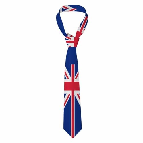 Men’s Novelty Tie Black Neckties for Men Business 8cm United Kingdom Flag